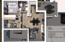 3 odalılar yeni binada daireler 61 m² Medulin'de, Hırvatistan. 196,000 €