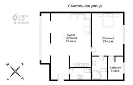 2 odalılar daire 66 m² Moscow'da, Rusya. $440 haftalık