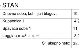 1 odalılar yeni binada daireler 38 m² Pula'da, Hırvatistan. 141,000 €