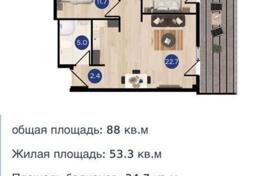 3 odalılar daire 88 m² Tbilisi (city)'da, Gürcistan. $106,000