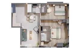 2 odalılar daire 79 m² Da Nang'da, Vietnam. $350,000