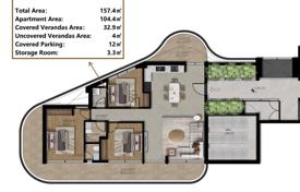 3 odalılar daire 137 m² Baf'ta, Kıbrıs. 515,000 €