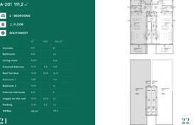 3 odalılar yeni binada daireler 111 m² Privlaka'da, Hırvatistan. 395,000 €