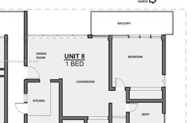 1 odalılar kondominyumda daireler 60 m² Miami sahili'nde, Amerika Birleşik Devletleri. $290,000