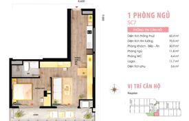 1 odalılar daire 59 m² Da Nang'da, Vietnam. $110,000